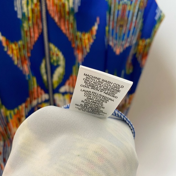 GABBY SKYE Nordstrom A-Line Pleated Abstract Art Sleeveless Knee Length Dress - Picture 4 of 6